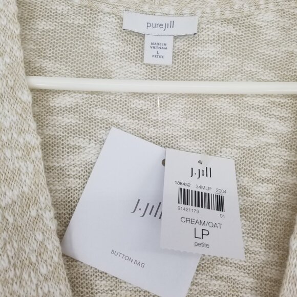 J.Jill Long Cardigan / Duster Slub Cotton, Warm Neutral, Beachy, Coastal & More - Picture 2 of 4